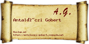 Antalóczi Gobert névjegykártya